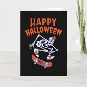Halloween Skateboard Skeleton Kort