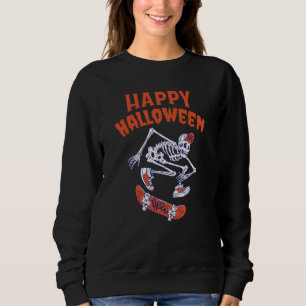 Halloween Skateboard Skeleton T Shirt