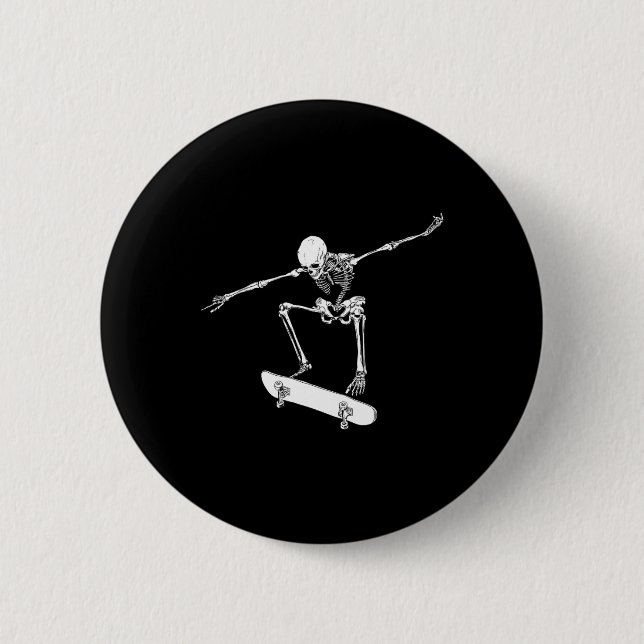 Halloween Skateboard Tröja Pojke Skateboardåkning  Knapp (Framsida)