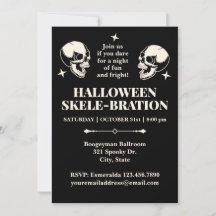 Halloween Skele-bration Skrattande Döskallar Inbju