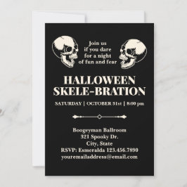 Halloween Skele-firande Skrattande Döskallar Inbju Inbjudningar
