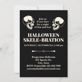 Halloween Skele-firande Skrattande Döskallar Inbju Inbjudningar