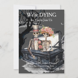 Halloween Skeletal Couple Costume Party Inbjudningar