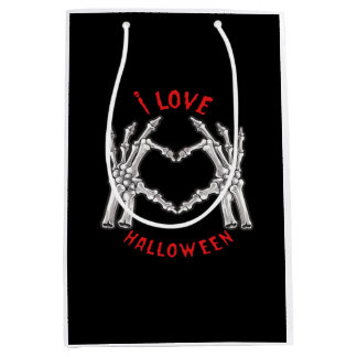 Halloween Skeletal Händer Heart Funny Sstickande