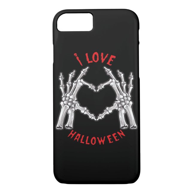 Halloween Skeletal Händer Heart Funny Sstickande Case-Mate iPhone Skal (Baksida)