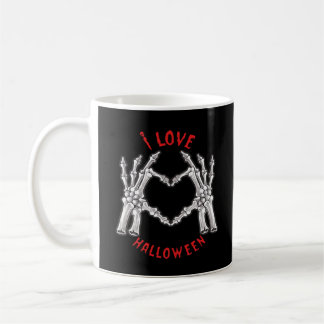 Halloween Skeletal Händer Heart Funny Sstickande Kaffemugg