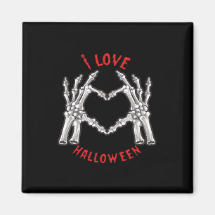 Halloween Skeletal Händer Heart Funny Sstickande Magnet