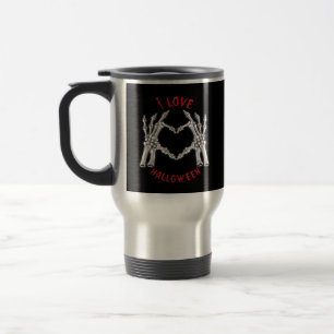 Halloween Skeletal Händer Heart Funny Sstickande Resemugg