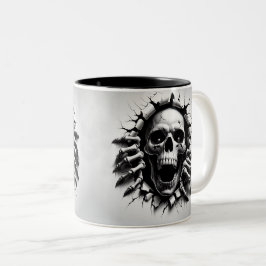 Halloween Skeleton 3D Mug Två-Tonad Mugg