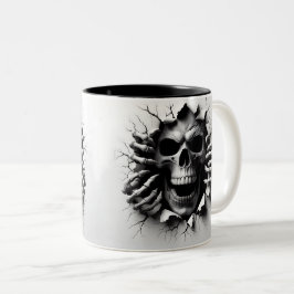 Halloween Skeleton 3D Mug Två-Tonad Mugg