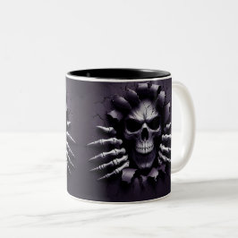 Halloween Skeleton 3D Mug Två-Tonad Mugg