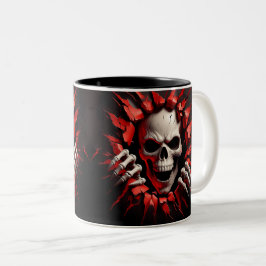Halloween Skeleton 3D Mug Två-Tonad Mugg