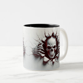 Halloween Skeleton 3D Mug Två-Tonad Mugg
