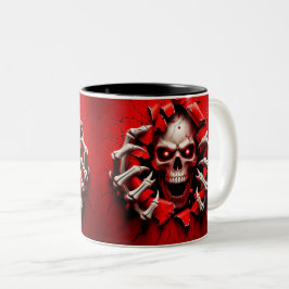 Halloween Skeleton 3D Mug Två-Tonad Mugg