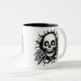 Halloween Skeleton 3D Mug Två-Tonad Mugg