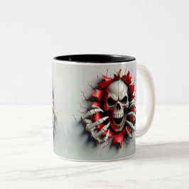 Halloween Skeleton 3D Mug Två-Tonad Mugg