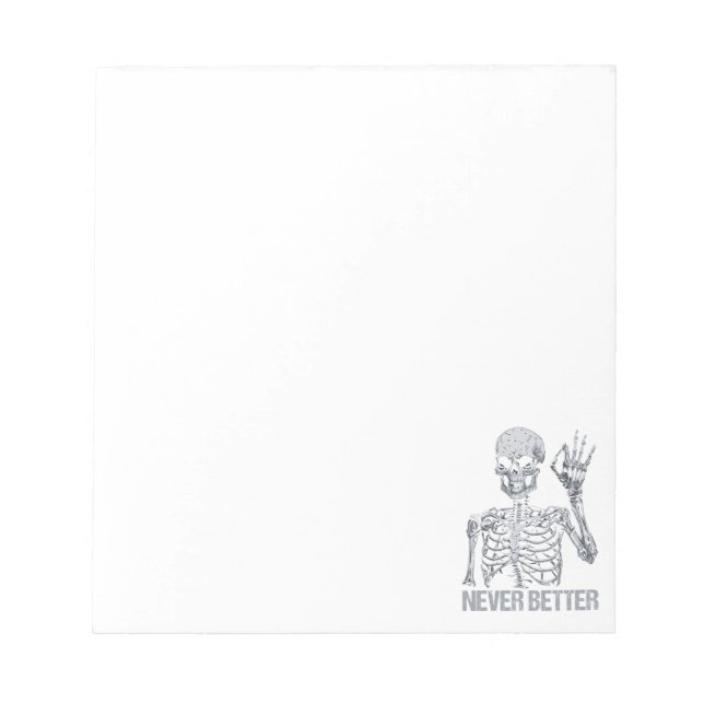 Halloween Skeleton - Aldrig bättre jag Anteckningsblock (Framsida)