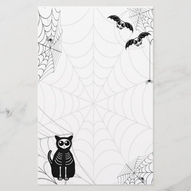 Halloween Skeleton Animals Gang Brevpapper (Framsida)