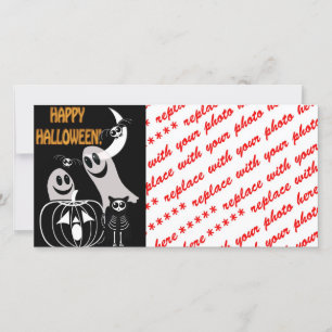 Halloween Skeleton Animals Gang Julkort