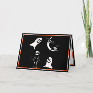 Halloween Skeleton Animals Gang Kort