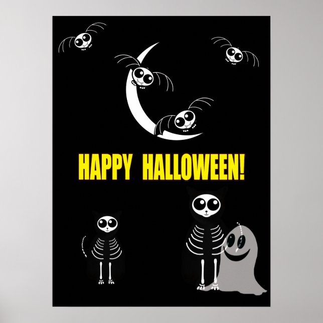 Halloween Skeleton Animals Gang Poster (Framsidan)