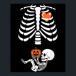 Halloween Skeleton Baby Rib Cage Maternity Pregnan Poster<br><div class="desc">Halloween Skeleton Baby Rib Cage Maternity Pregnant Pumpkin</div>