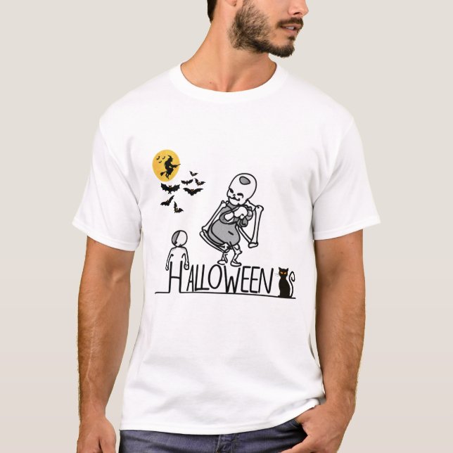 Halloween Skeleton Baby T Shirt (Framsida)