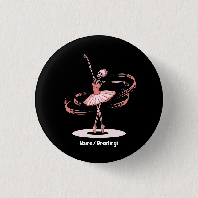 Halloween Skeleton Ballerina Ballet Dance Costume Knapp (Framsida)