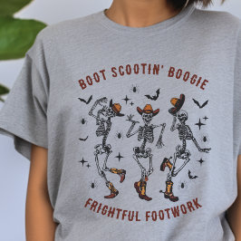 Halloween Skeleton Boot Scootin'Boogie T-Shirt
