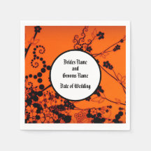 Halloween Skeleton Bröllop Knapkins