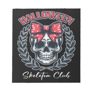 Halloween Skeleton Club Anteckningsblock