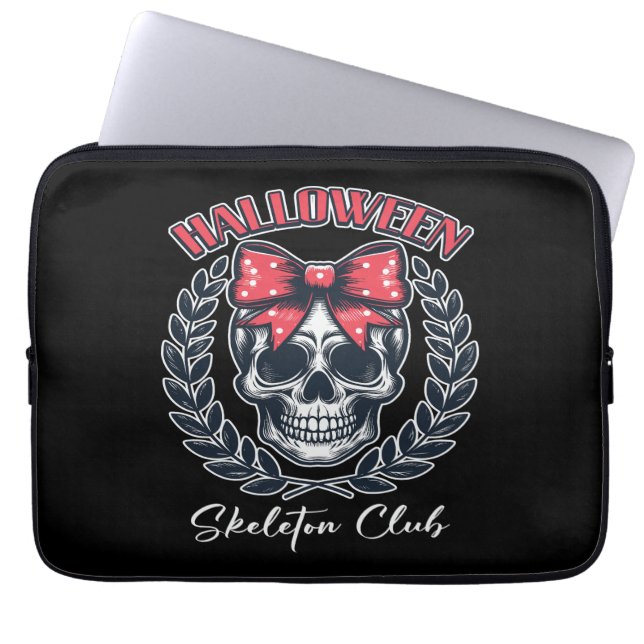 Halloween Skeleton Club Laptop Fodral (Framsidan)