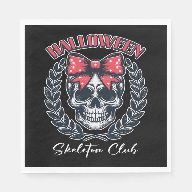 Halloween Skeleton Club Pappersservett (Framsidan)