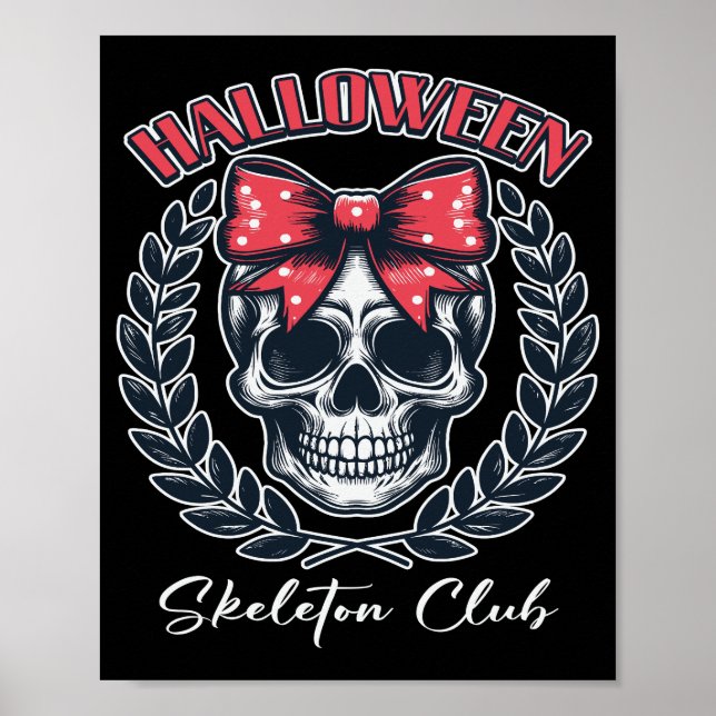 Halloween Skeleton Club Poster (Framsidan)