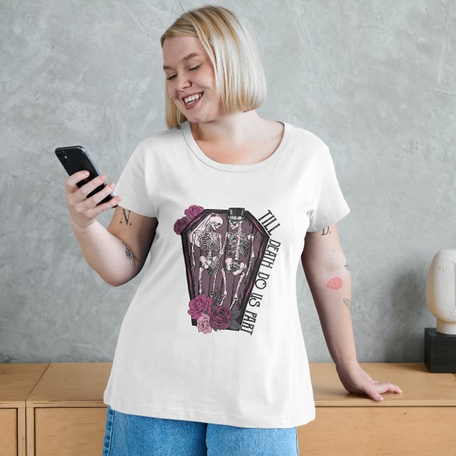 HALLOWEEN SKELETON COFFIN DÖD GÖR OSS DEL T SHIRT (Skapare uppladdad)