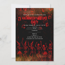 Halloween Skeleton Costume Party Inbjudningar