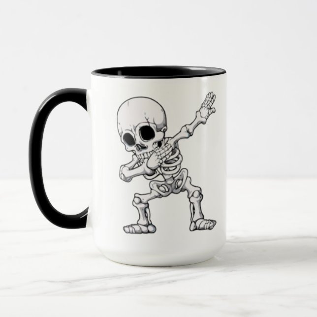 Halloween Skeleton Dabbing Mugg (Vänster)