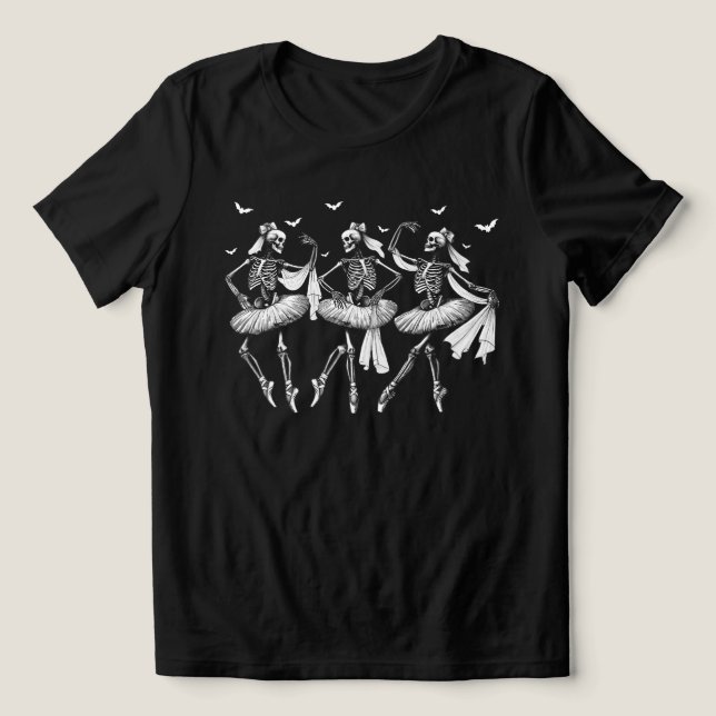 Halloween Skeleton Dancers T Shirt (Design Framsida)