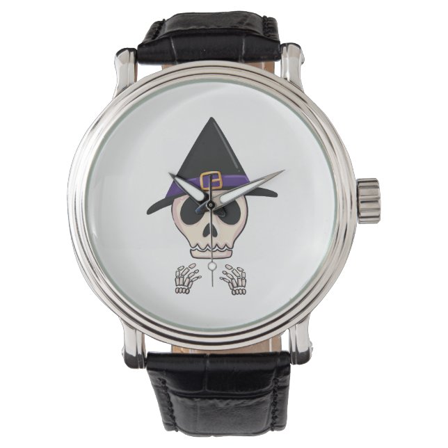 Halloween Skeleton-design, Spooky Halloween Armbandsur (Framsida)