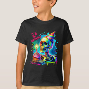 Halloween Skeleton Det är min födelsedagsdräkt Par T Shirt