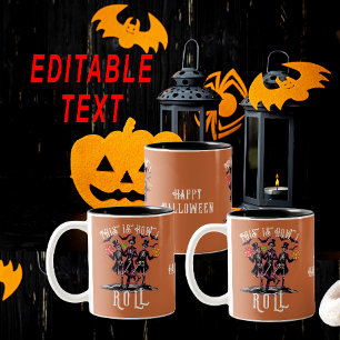 Halloween Skeleton Det här är hur jag rullar Gamer Två-Tonad Mugg