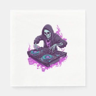 Halloween Skeleton DJ Pappersservett