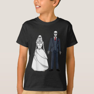 Halloween Skeleton Död Matching Bride& T Shirt