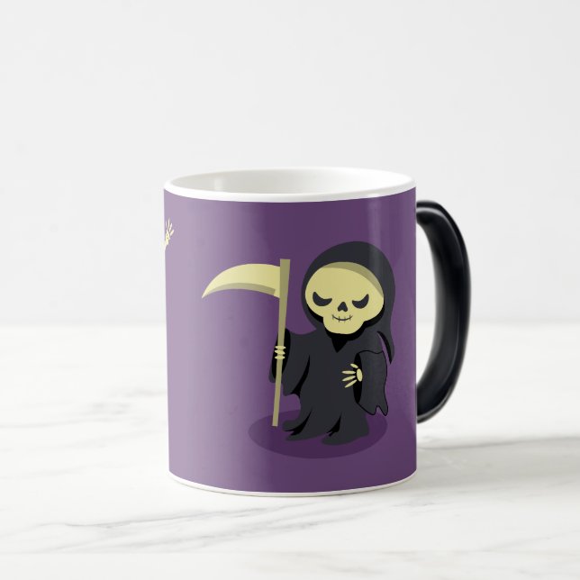 Halloween Skeleton Dracula Mummy Grim Reaper Magisk Mugg (Framsida höger)