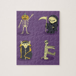 Halloween Skeleton Dracula Mummy Grim Reaper Pussel