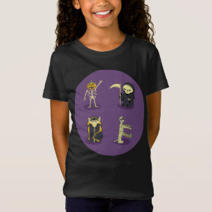 Halloween Skeleton Dracula Mummy Grim Reaper T Shirt