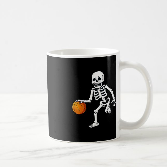 Halloween Skeleton Dribbling Basketball Boys Girls Kaffemugg (Höger)