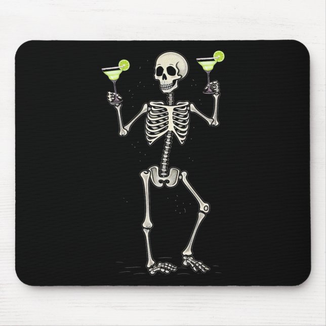 Halloween Skeleton Drinking Margarita Svan Musmatta (Framsidan)