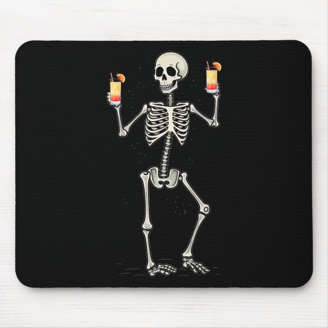 Halloween Skeleton Drinking Tequila Sunrise Svan Musmatta (Framsidan)
