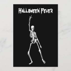 Halloween Skeleton Fever Costume Party-inbjudan Inbjudningar